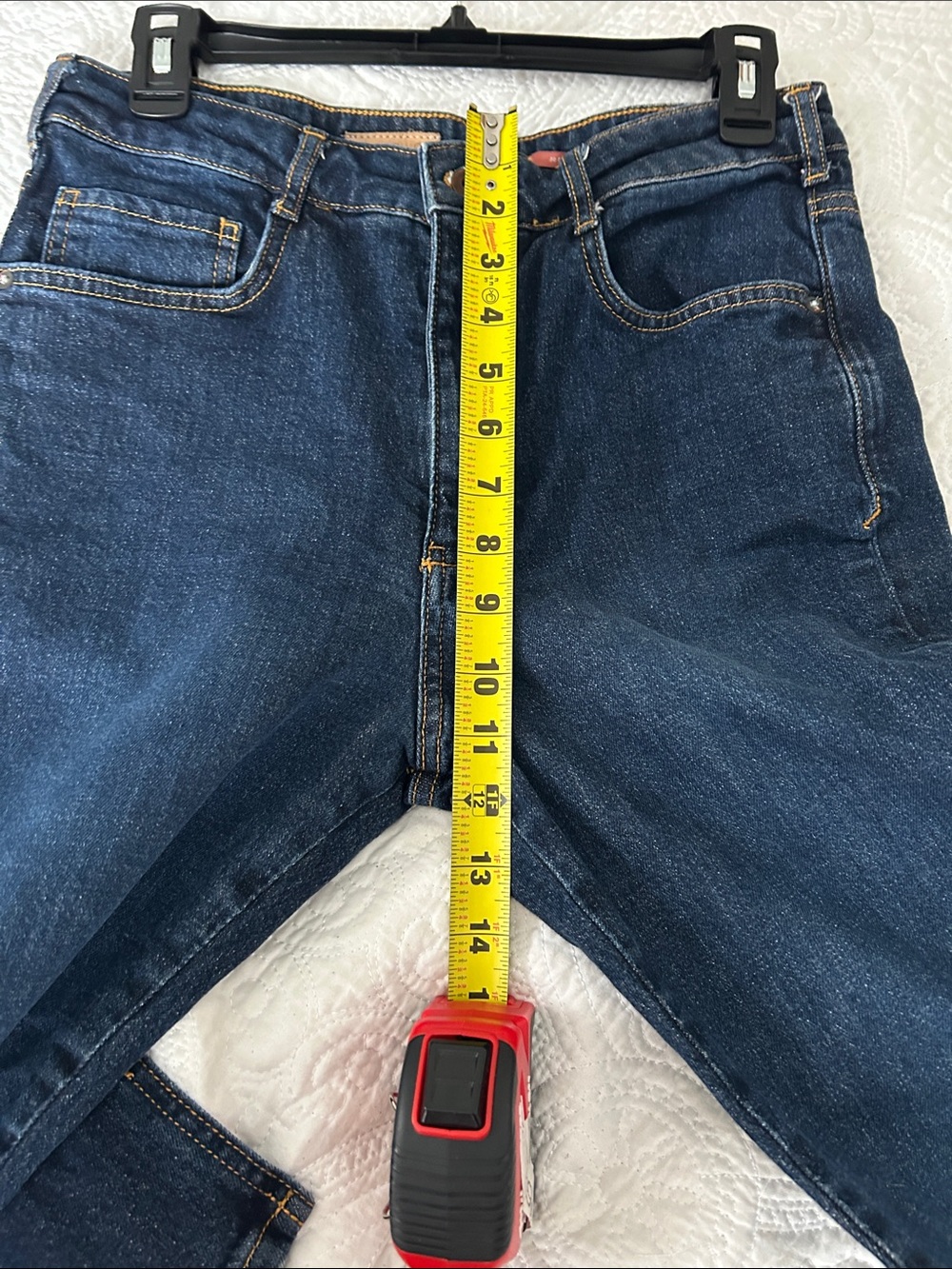 Pilcro Dark Blue Straight-Leg Jeans - Picture 12 of 13